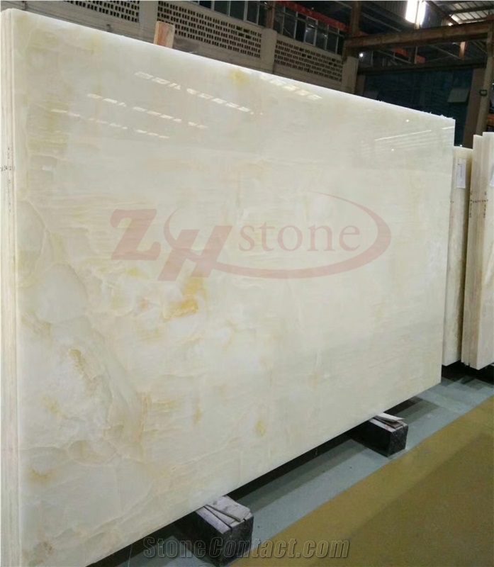 Snow White Onyx Backlit Onyx Slabs Pattern Of Wall Tiles