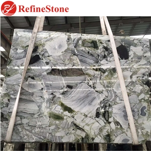 Ice Jade Green Marble, White Beauty Lux Marble, Ice Green Marble Slab