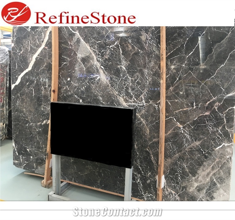 Lido Grey Marble With White Vein Slabs Tiles For Countertops