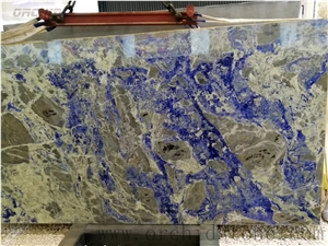 Sodalite Royal Blue Granite Slab, Bolivia Blue Granite Wall Cladding