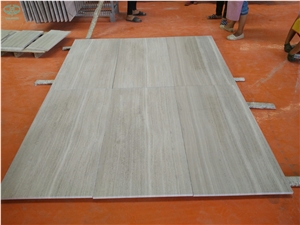 Own Factory White Wooden a Grade Honed Marble Slabs,Wooden Marble