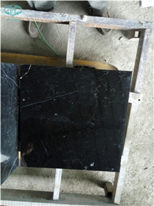 White Stripe in Black Marble Slabs & Tiles (Guangxi),Black Marquina