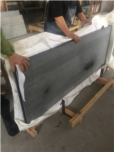 Custom Black Granite Countertop Shanxi Black Solid Surface Kitchen Top