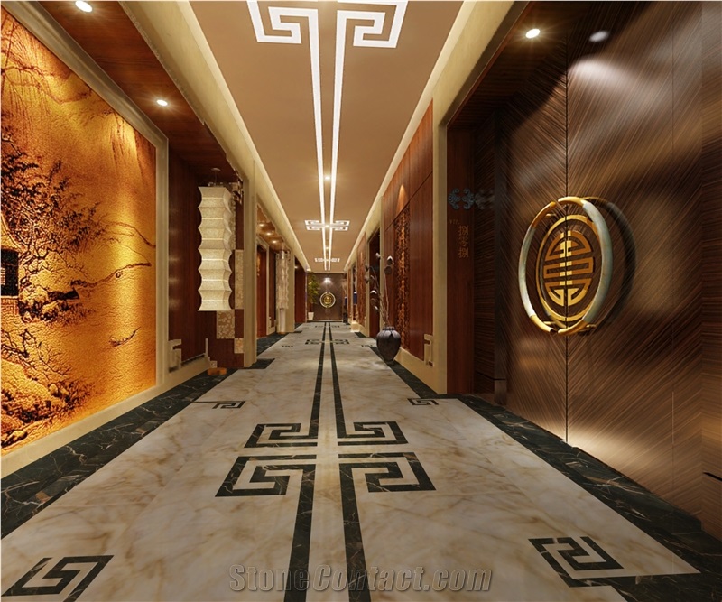 Cheapest China White Jade Onyx Slabs Yellow Veins Hotel Floor Wall Use