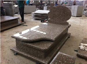 China New G664 G648 Pink Granite Tombstone Cross Europe Nagrobki Ceny