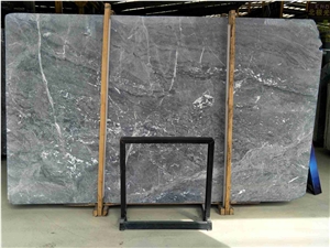 China New Silver Grey Marble Polished Big Slab Low Price