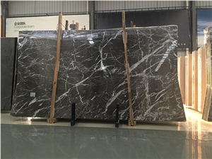 New Grigio Carnico Italy Grey Marble Slab Interior Floor Wall Covering