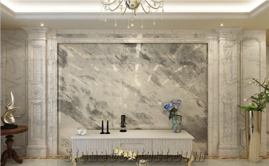 New Luxury Stone Italy Orlando Grey Marble Slab Villa Hotel Project