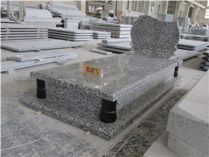 Swan Grey Granite Cemetery Memorial Tombstone Single Double Headstone