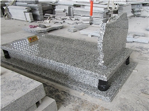 Swan Grey Granite Cemetery Memorial Tombstone Single Double Headstone