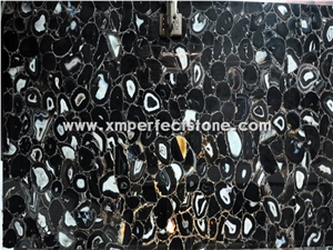 Best Price Black Agate Slabs & Tiles/ Backlit Semiprecious Stone