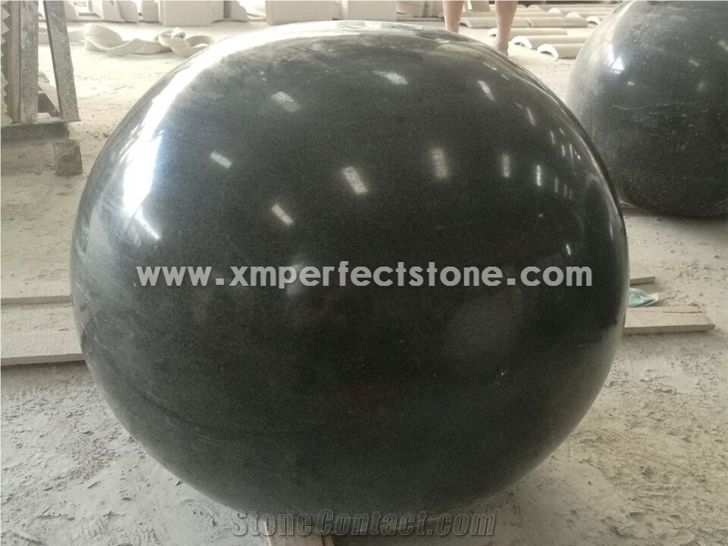 Black Solid Sphere Parking Balls,High Polished Car Parking Bollards