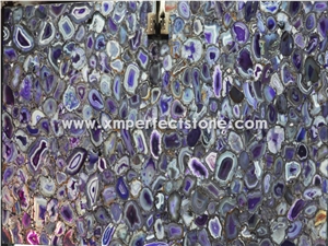 Chinese Purple Agate Semi Precious/ Good Quality Gemstone Tiles
