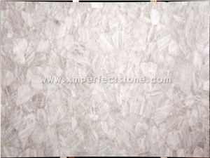 Natural Gemstone Polished White Crystal White Semiprecious for Wall