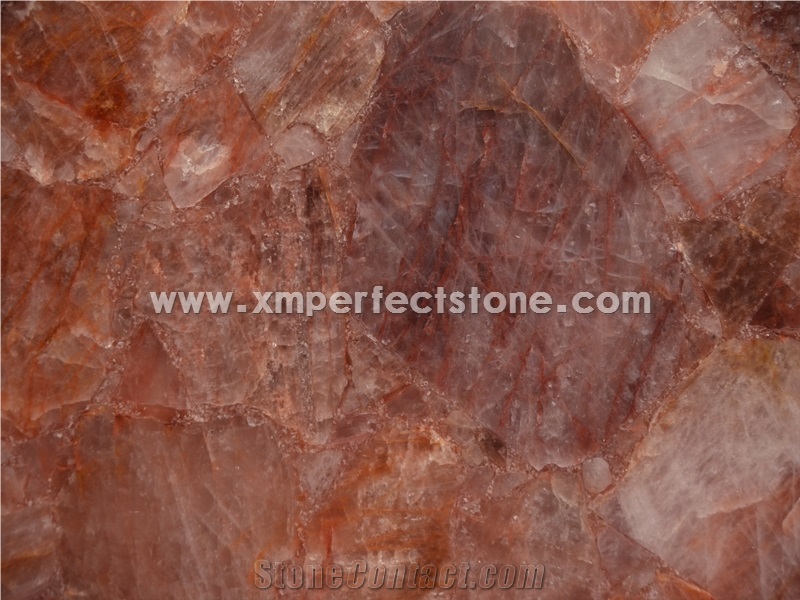 Orange Crystal/Chinese Semi Precious Slabs and Tiles/Light Color
