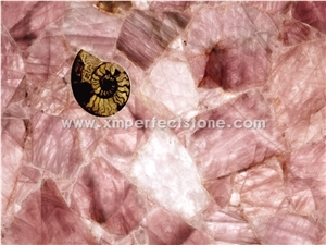 Pink Crystal Semi Precious Slabs