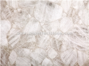 White Crystal Slab / Semi Precious Stone Panels