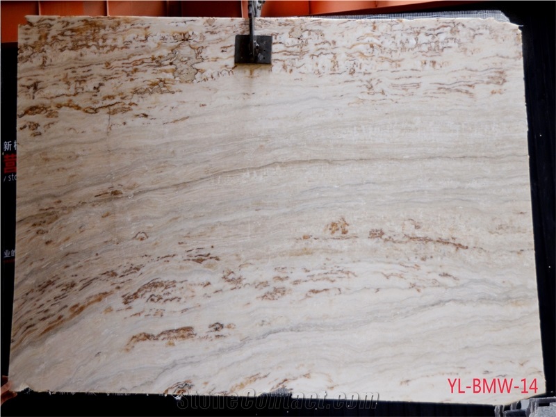 White Wood Grain Semi Precious Stone Slab