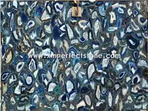 Wholesale Price Semi-Precious Stone Slabs Blue Agate