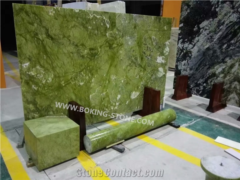 China Spring Verde Ming Green Marble Slabs