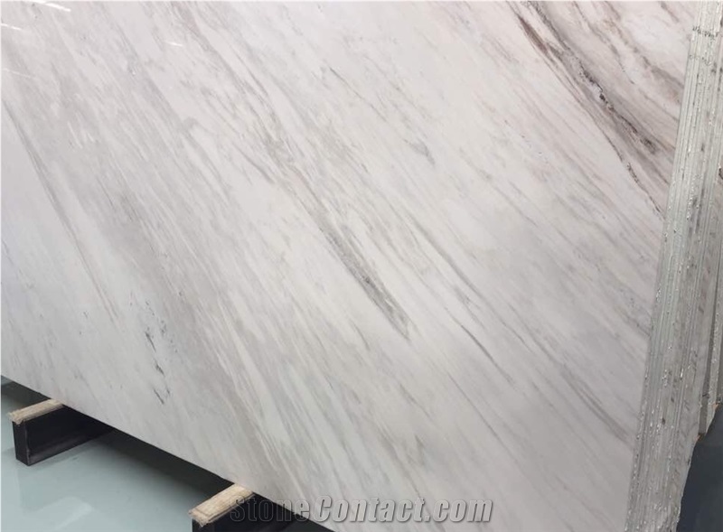 Chinese Pallisandro White Marble Slabs Wall Cladding