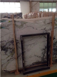 Clivia Marble Slabs,Aurora Green White Marble with Green Vein Marble