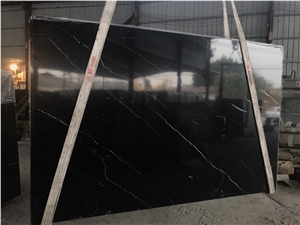 Natural Nero Marquine Marble China Black Slab