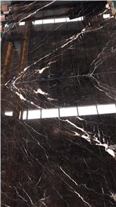 Polished Brown Marquina Slabs Saint Laurent Marbles Slabs and Tiles