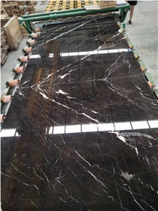 Polished Brown Marquina Slabs Saint Laurent Marbles Slabs and Tiles