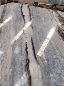 Shanghai Blue Danube Marble Tiles Chinese Cheap Blue Marble