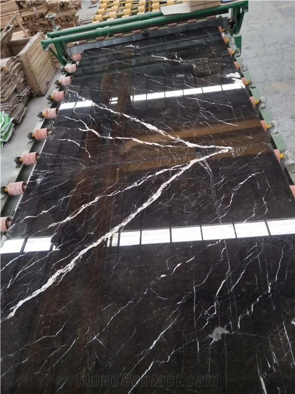 St Laurent China Brown Marble Slabs Bookmatch Feature Wall
