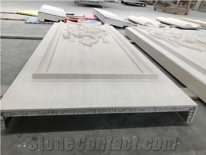Moca Creme Limestone Aluminum Honeycomb Panels Facade External Wall