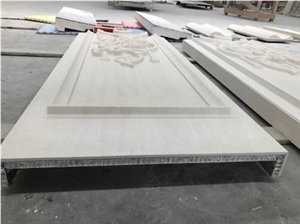 Moca Creme Limestone Aluminum Honeycomb Panels Facade External Wall