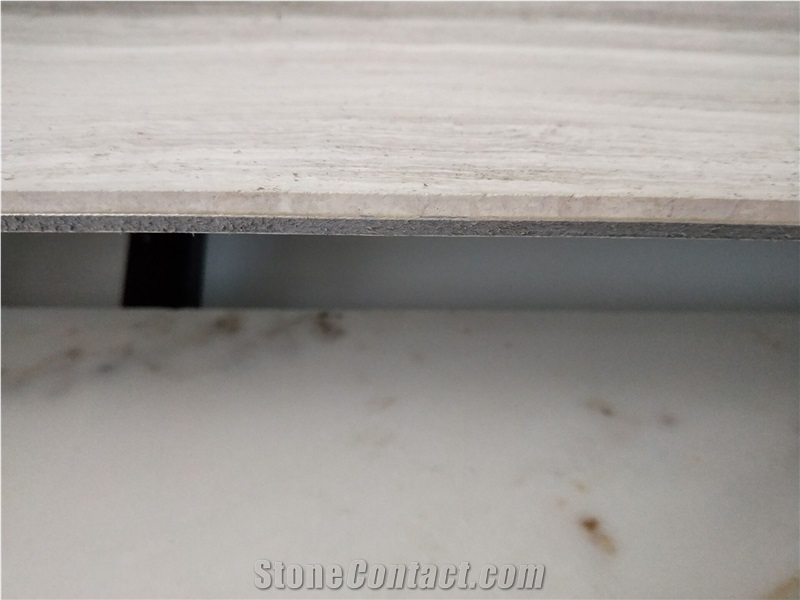 Teak Wood White Aluminum Composite Plastic Panels Light Weight