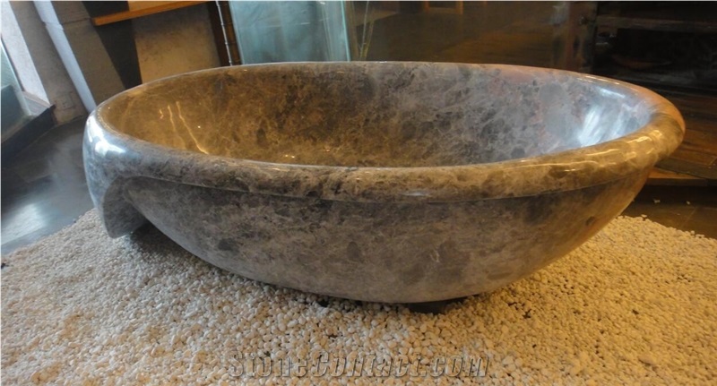 White Marble Classic Bath Tubs Surround, Commercial Soild Stone
