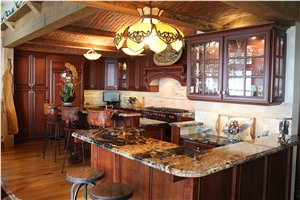 Magma Gold Granite Residential Kitchen Countertop