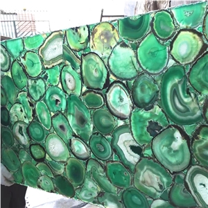 Translucent Green Fluorite Semiprecious Gemstone Swimming Pool Tile
