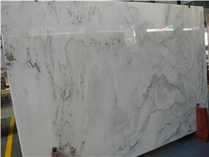 YUANDA White Marble Slabs With Green Veins