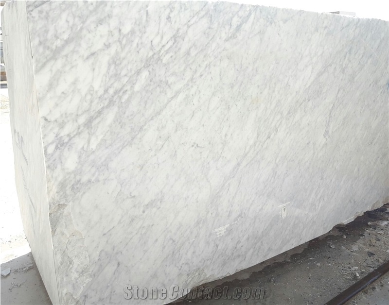 White / Bianco Carrara Venatino Blocks, Italy White Marble Block