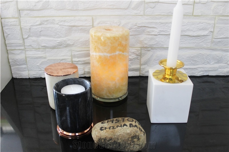 Honey Onyx Candle Holder Natural Stone Lamp Cover