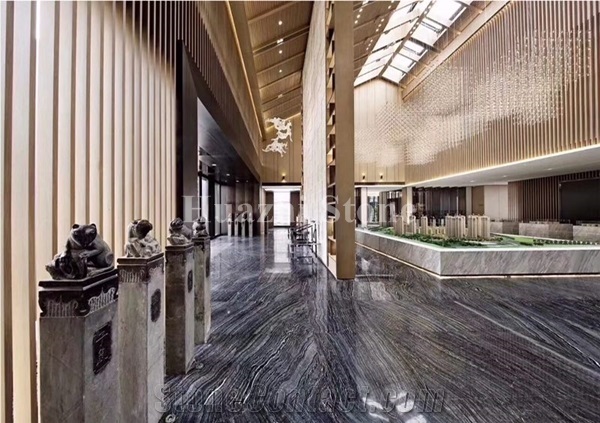 Kenya Black Marble Tiles & Slabs for Interiors, Hotel Floor Tiles