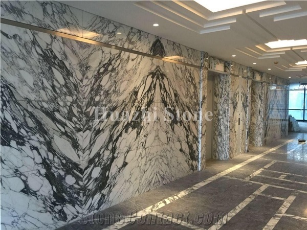 White Marble Tiles & Slabs, Hotel Wall Tiles Interior Design, Flooring