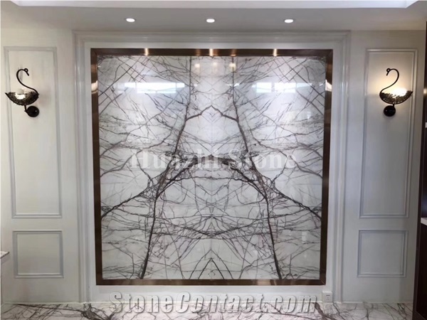 White Marble Wall Tiles, Floor Tiles, Hotel Interior Decor, Countertop