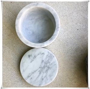 Natural White Marble Kitchen Utensils Dining Accessories Pots