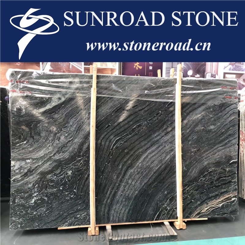 Ancient Wood Marble Silver Wave Marble Black Forest Marble Zebra Black，Marble Tiles & Slabs