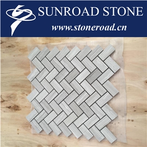 White Serpeggiante Mosaic Tiles / Serpeggiante Mosaic Chips / White