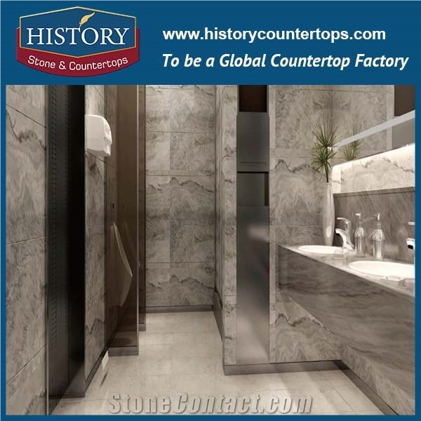 Abba grey marble stone floor tiles for hotel
