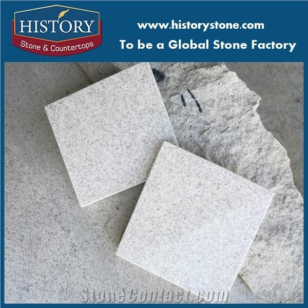 China Pure White Granite Wall & Floor Tiles or Custom