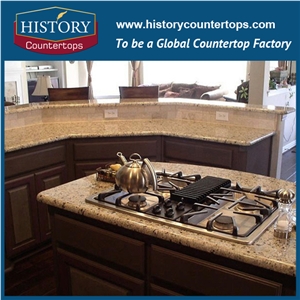 History Countertops Company Supplying Golden Yellow Granite Countertop