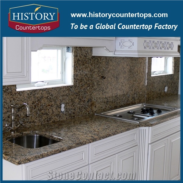 History Countertops Company Supplying Golden Yellow Granite Countertop
